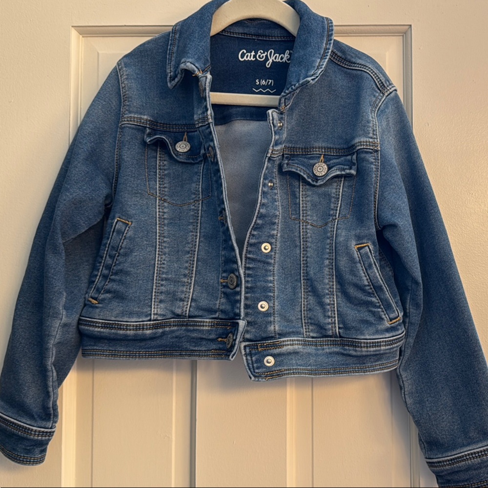 Cat & Jack Blue Jean Jacket Classic Denim Style